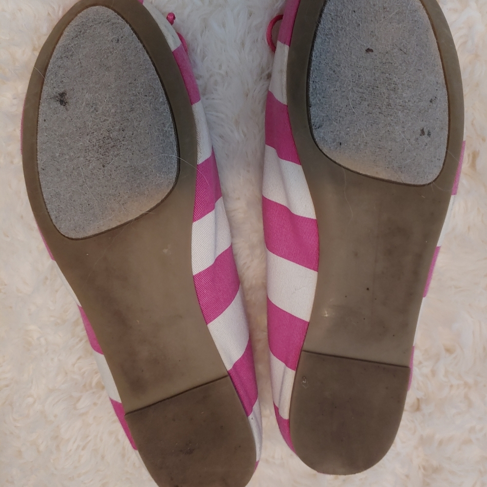 French Follies Pink & White Canvas Flats - Picture 3 of 3